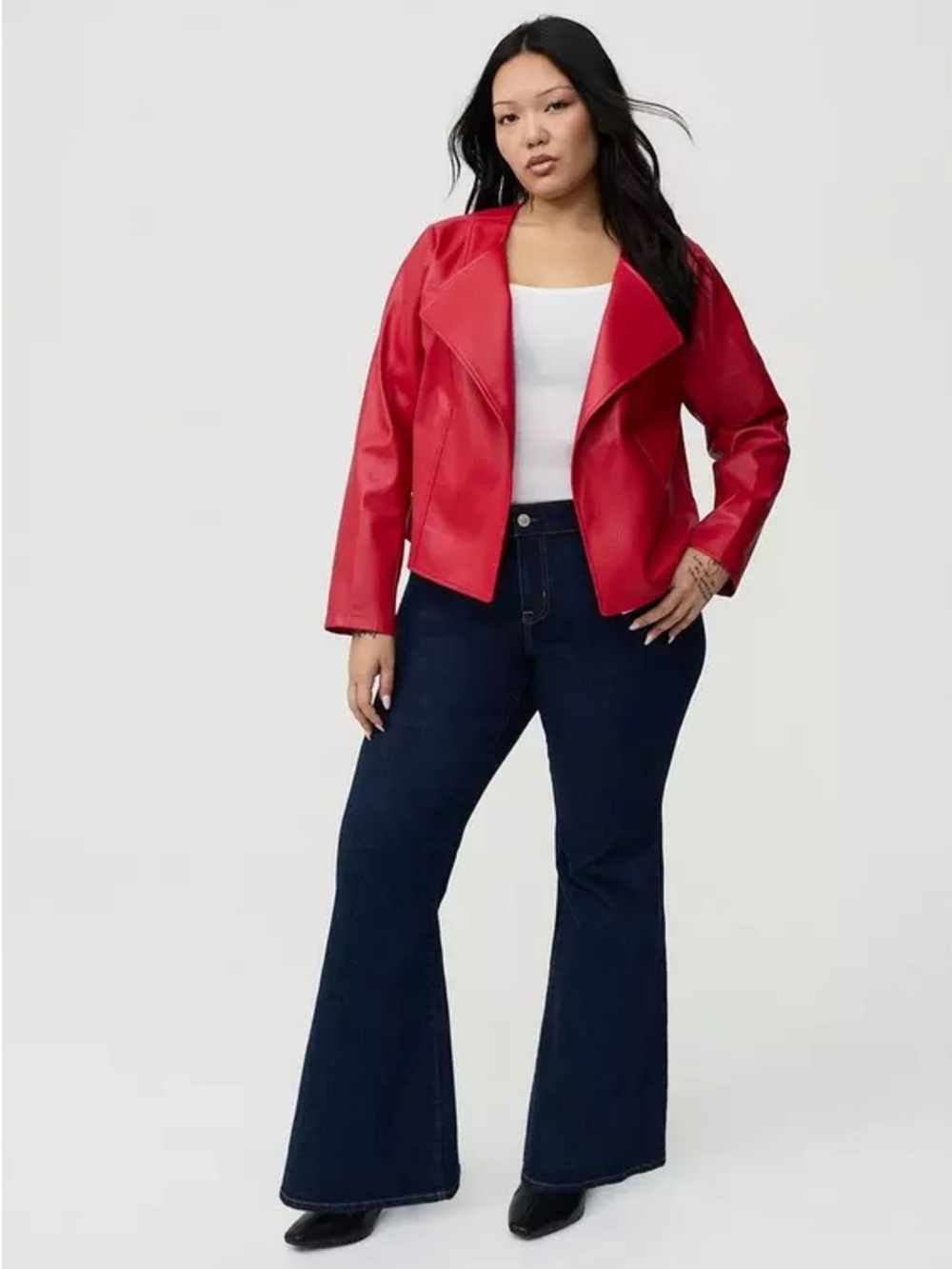 Torrid Collarless Open Front Moto - Picture 3 of 8